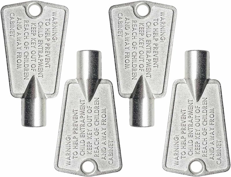 Seentech 216702900 Metal Freezer Door Keys - Compatible With Frigidaire, Kenmore, GE Freezers - Repalces: AP4301346, AP4071414, PS2061565, AP2113733, 06599905, 08037402, 12849, PS1991481 (Pack 4) - Image 1